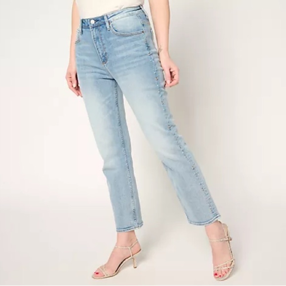 Driftwood jeans Stella Seam studded Blue Women's straight leg size 4